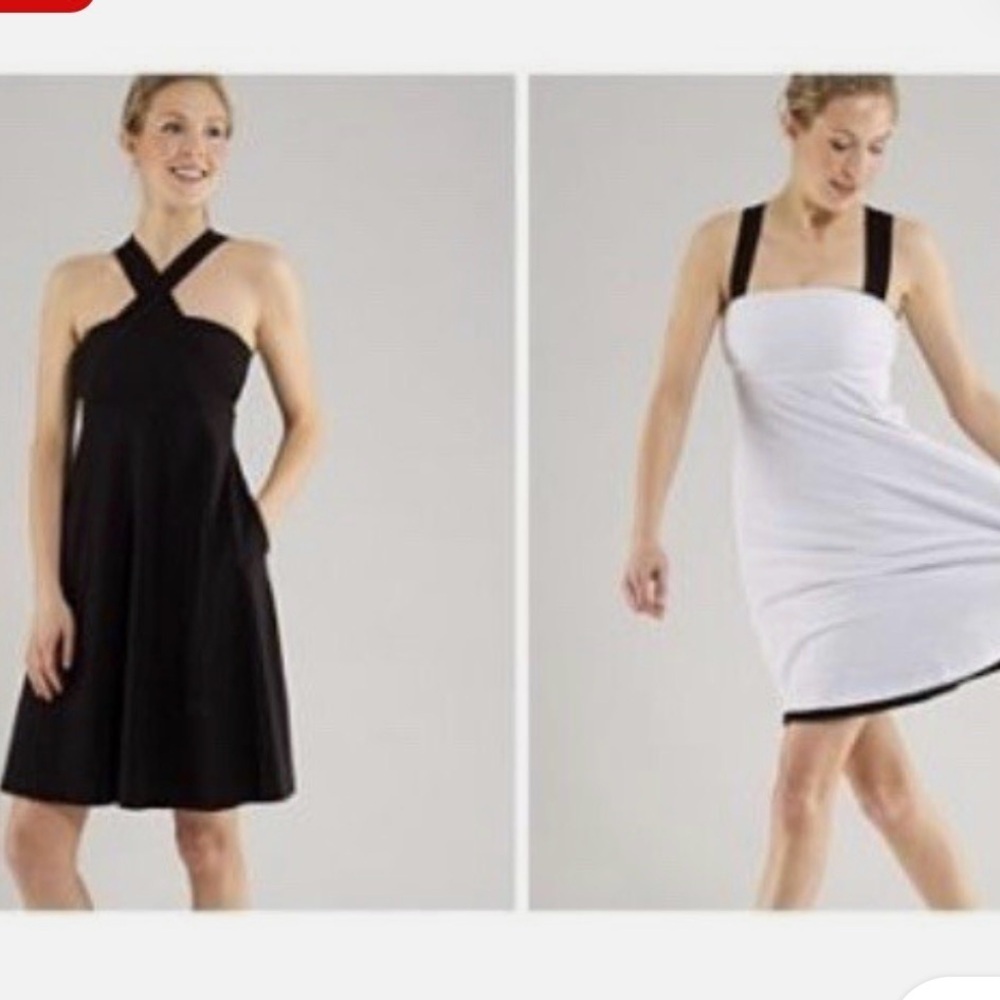 Lululemon Black/White Loop De Lulu Reversible Dress